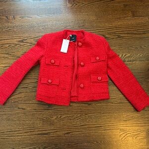 Mango Pocket Tweed Jacket